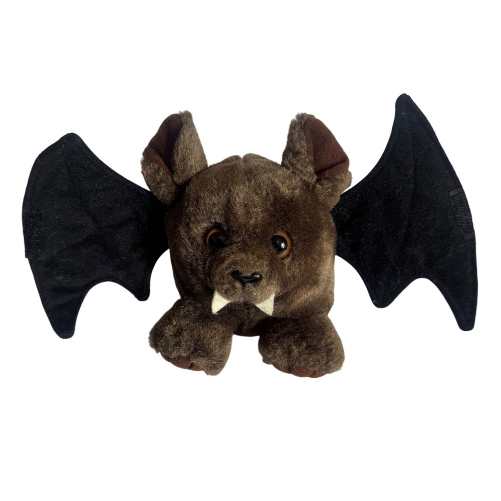 Vintage 1994 Purr-Fection MJC Brown Bat Plush Stuffed Animal Hanging Toy 5.5"